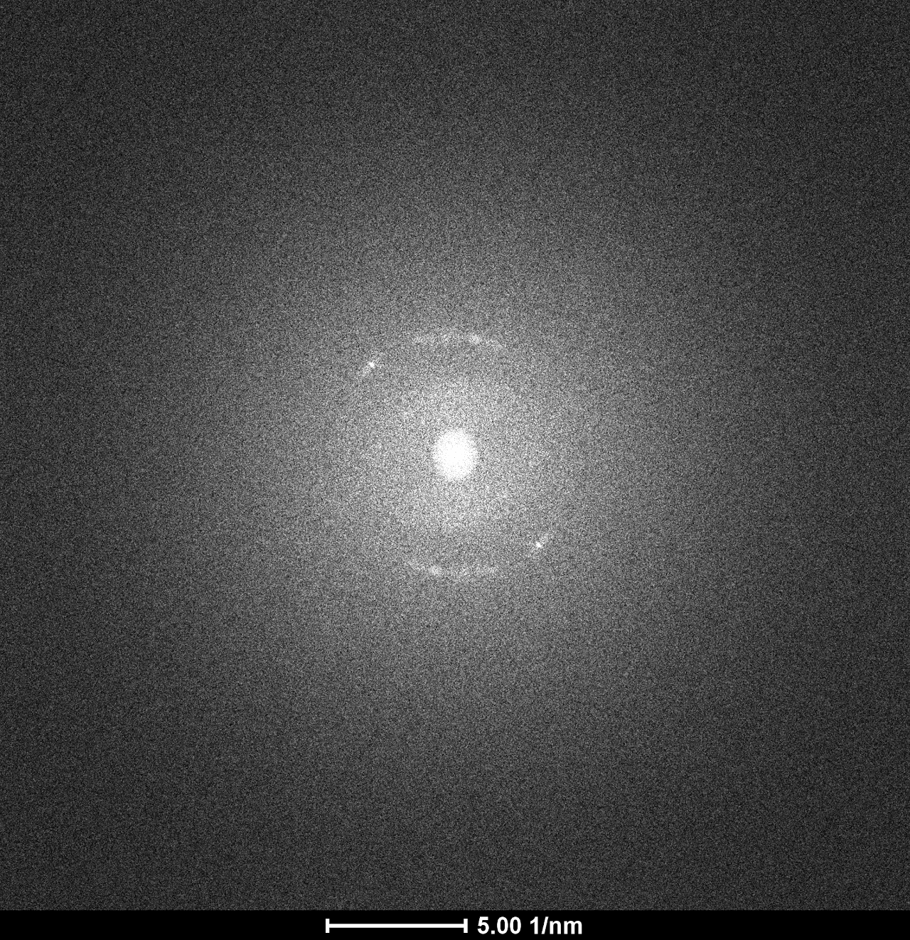 Fourier image of gold atoms.